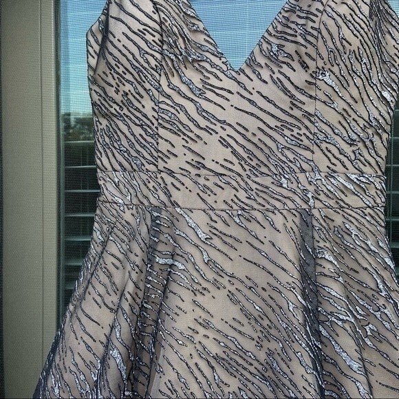 Jovani Silver Glitter Embellished Nude Gown 4 - Picture 15 of 16